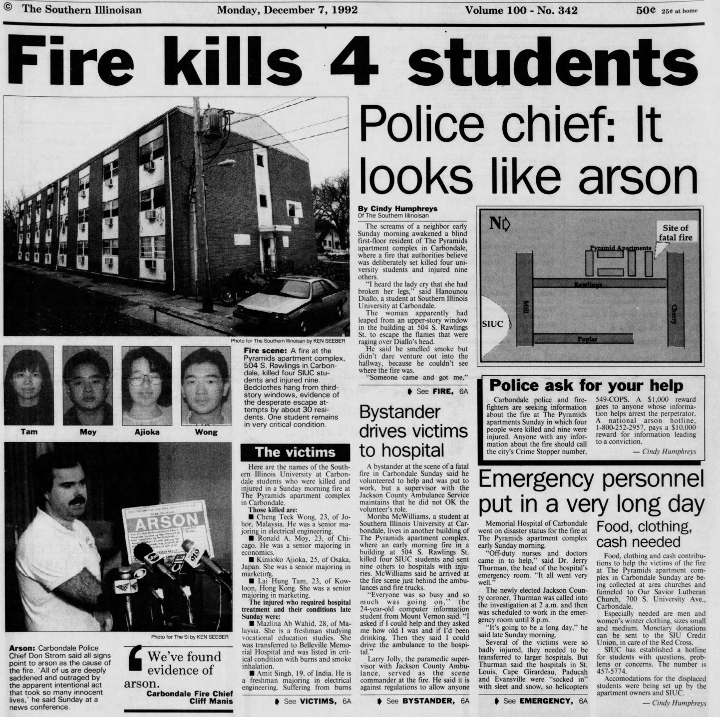 Five students died in the fire, four of whom were international students.
